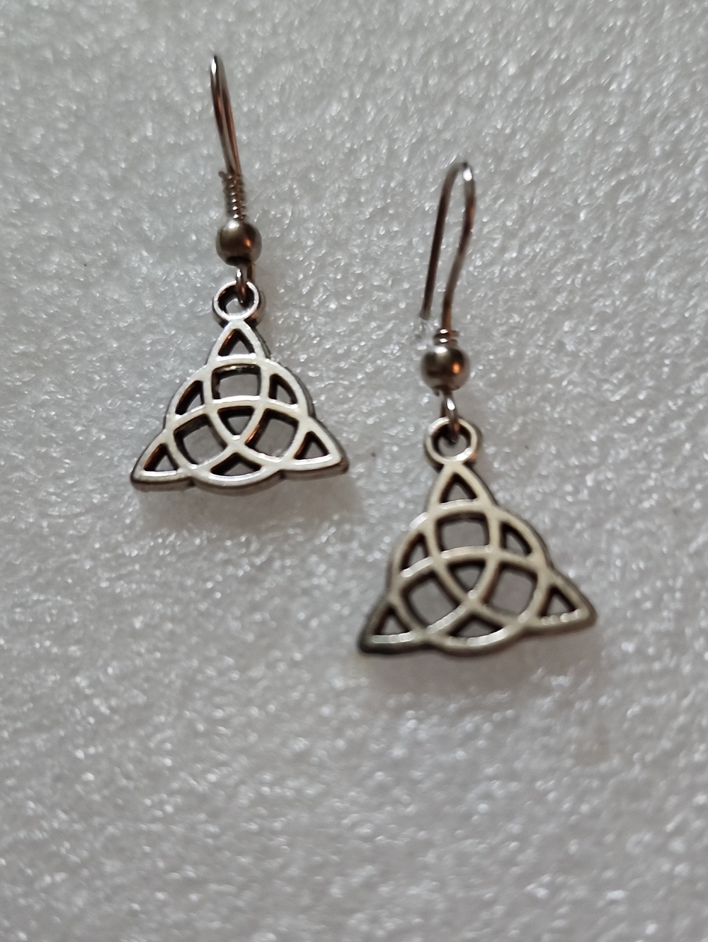 Hand Crafted Silver Celtic Knot Drop Earrings - Women Jewelry